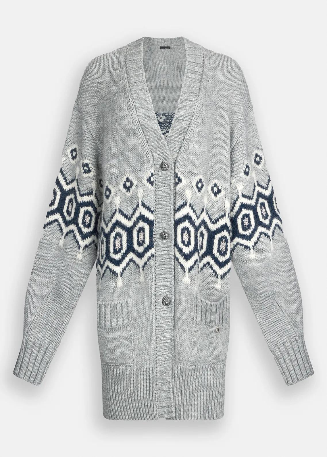 Liu Jo Cárdigan de jacquard de alpaca y lana-Mujer Cárdigans Y Jerséis