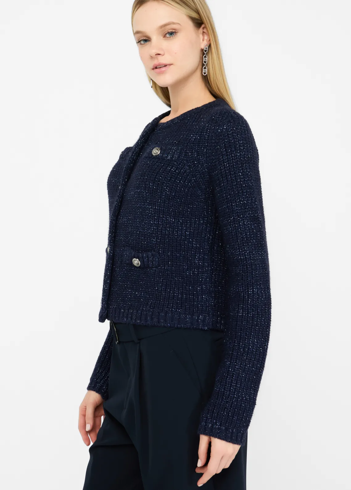 Liu Jo Cárdigan en mezcla de lana y alpaca-Mujer Cárdigans Y Jerséis