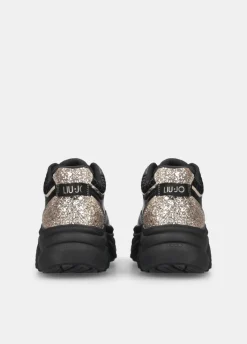 Liu Jo Deportivas gruesas de piel y brillos-Mujer Sneakers