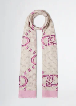 Liu Jo Estola con logo-Mujer Bufandas Y Pañuelos