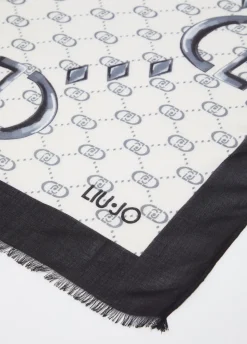 Liu Jo Estola con logotipo monograma-Mujer Bufandas Y Pañuelos