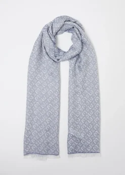 Liu Jo Estola jacquard con logotipo-Mujer Bufandas Y Pañuelos