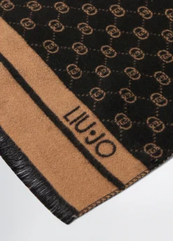 Liu Jo Estola jacquard con logotipo-Hombre Bufandas Y Gorros