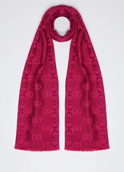 Liu Jo Estola jacquard con logotipo-Mujer Bufandas Y Pañuelos