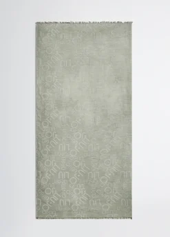 Liu Jo Estola jacquard con logotipo-Hombre Bufandas Y Gorros