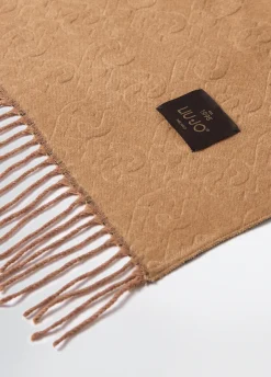 Liu Jo Estola jacquard con logotipo-Hombre Bufandas Y Gorros