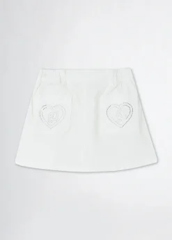 Liu Jo Falda de algodón con corazones- Pantalones Y Faldas