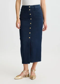 Liu Jo Falda de denim con botones-Mujer Faldas