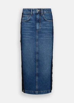 Liu Jo Falda de denim con encaje-Mujer Faldas