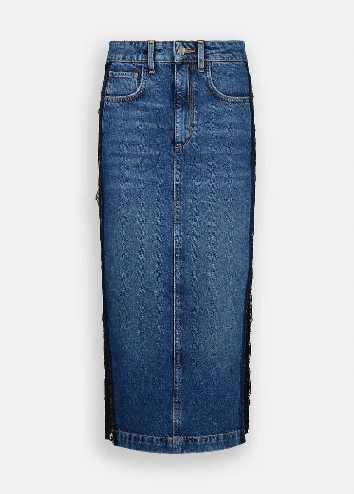 Liu Jo Falda de denim con encaje-Mujer Faldas