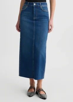 Liu Jo Falda de denim con tachuelas-Mujer Faldas