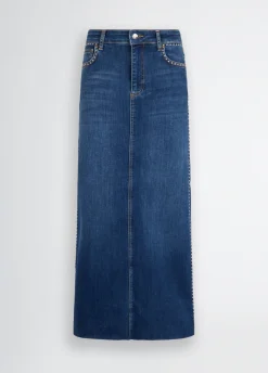 Liu Jo Falda de denim con tachuelas-Mujer Faldas
