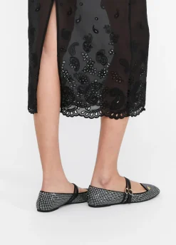Liu Jo Falda de organza con bordados-Mujer Faldas