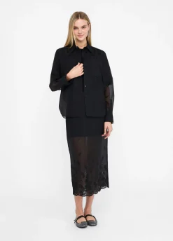 Liu Jo Falda de organza con bordados-Mujer Faldas