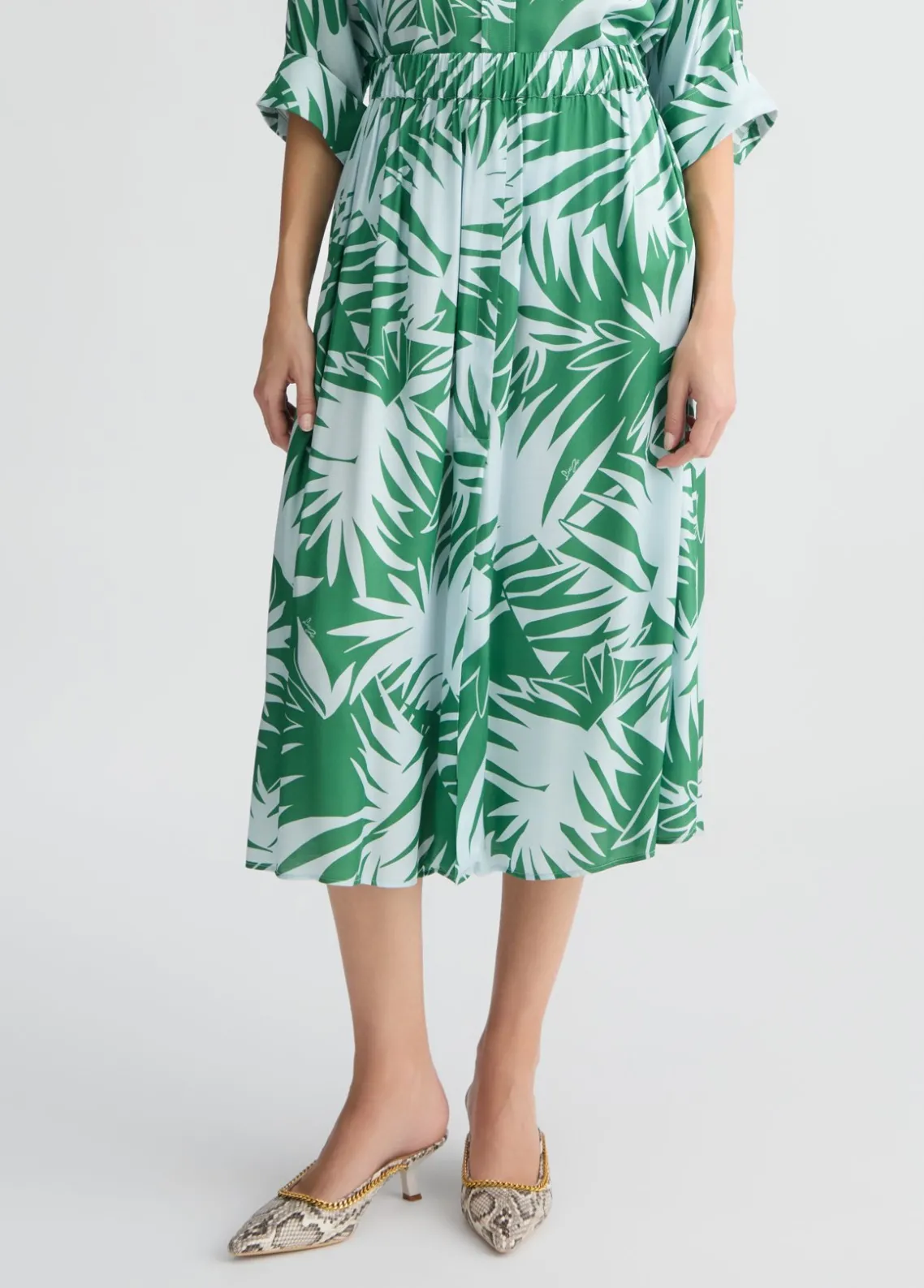 Liu Jo Falda de raso estampada-Mujer Faldas