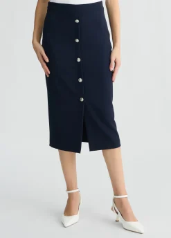 Liu Jo Falda midi con botones-Mujer Faldas|Tailleur
