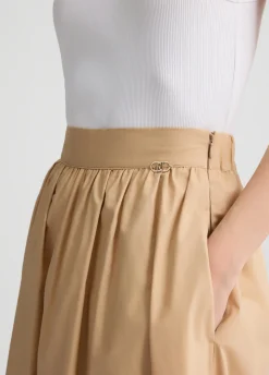 Liu Jo Falda midi de popelina-Mujer Faldas