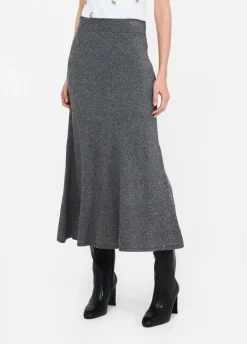 Liu Jo Falda midi de punto con lentejuelas-Mujer Faldas