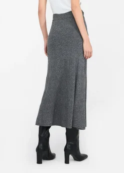 Liu Jo Falda midi de punto con lentejuelas-Mujer Faldas