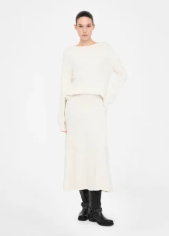 Liu Jo Falda midi de punto con lentejuelas-Mujer Faldas