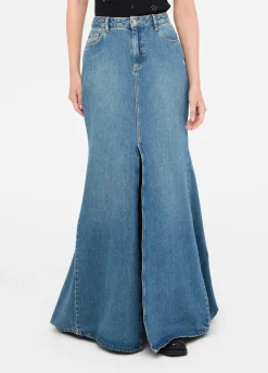Liu Jo Falda sirena de denim-Mujer Vaqueros Campana