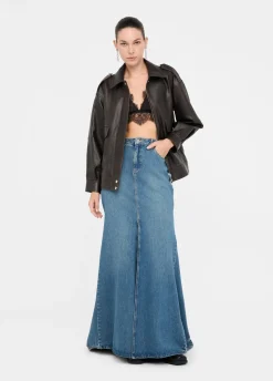 Liu Jo Falda sirena de denim-Mujer Vaqueros Campana