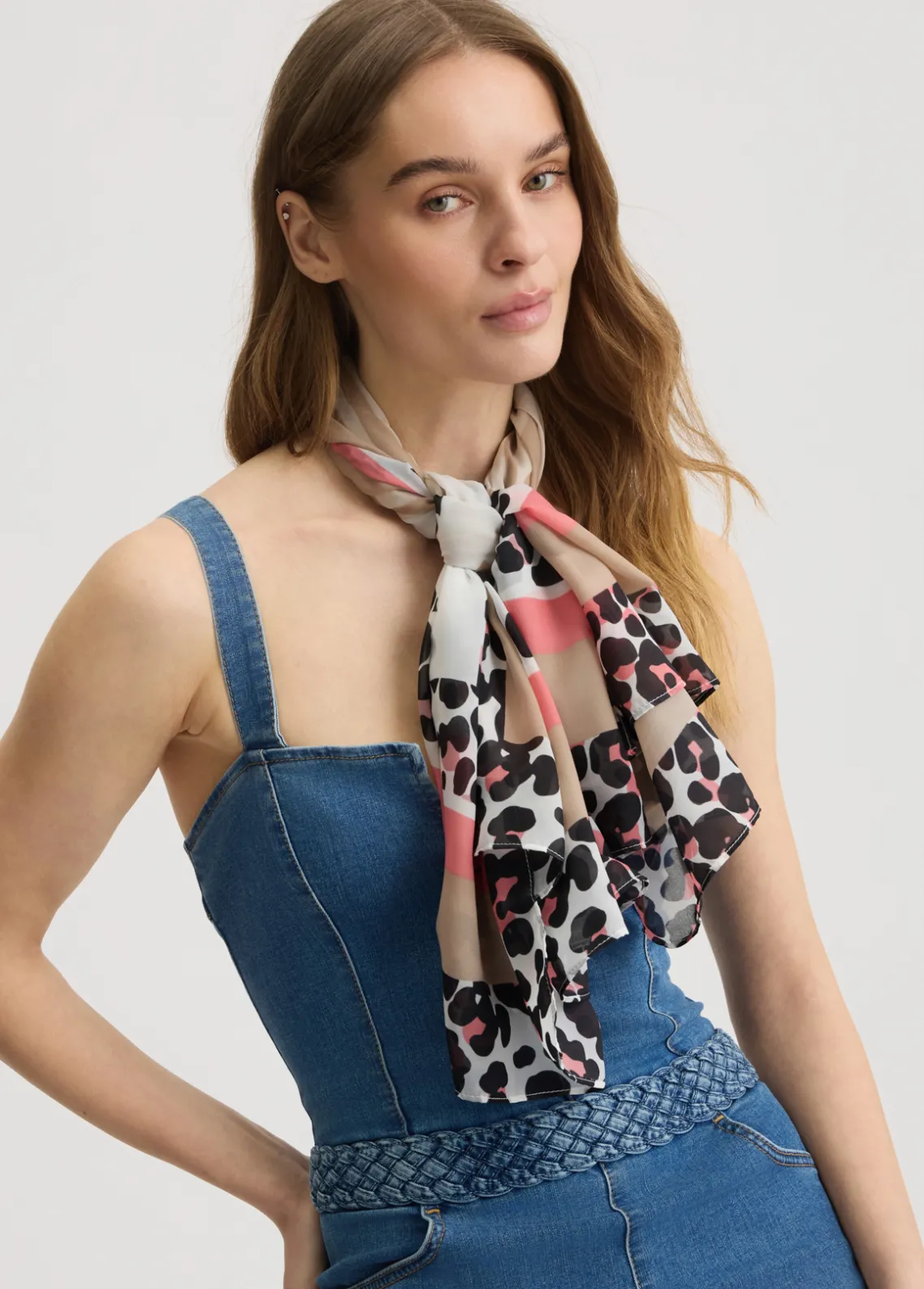 Liu Jo Fular con estampado animal-Mujer Bufandas Y Pañuelos