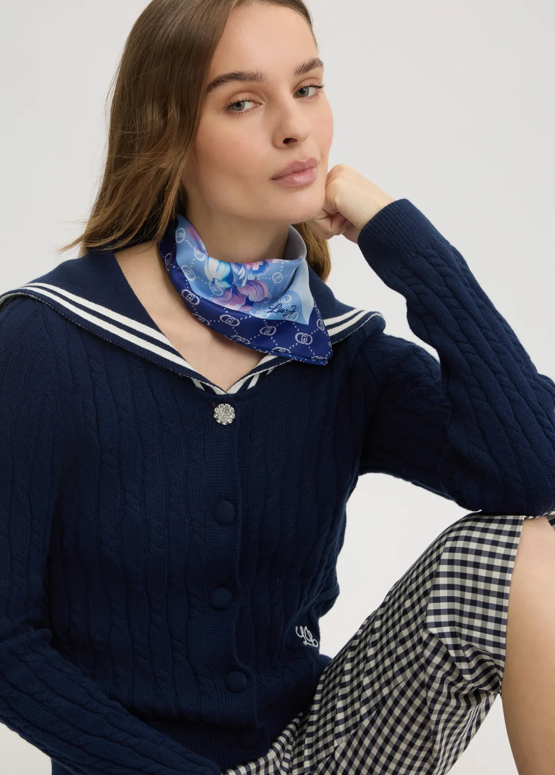 Liu Jo Fular floral-Mujer Bufandas Y Pañuelos