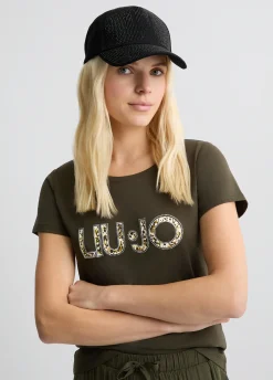 Liu Jo Gorra de béisbol con strass-Mujer Gorros