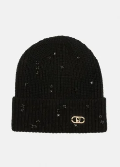 Liu Jo Gorro con strass y perlas-Mujer Gorros