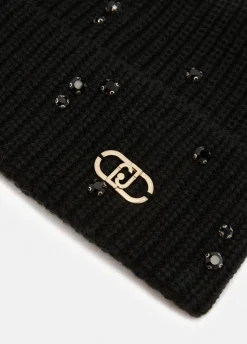 Liu Jo Gorro con strass y perlas-Mujer Gorros