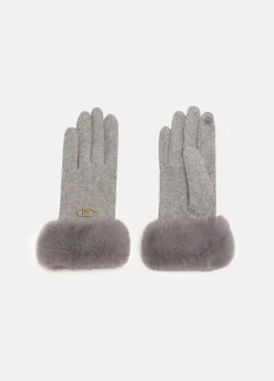 Liu Jo Guantes con detalles de pelo sintético-Mujer Gorros