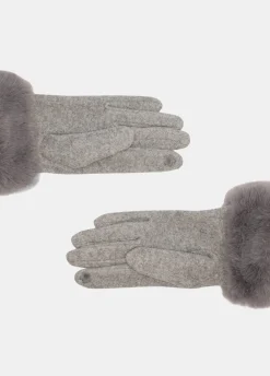 Liu Jo Guantes con detalles de pelo sintético-Mujer Gorros