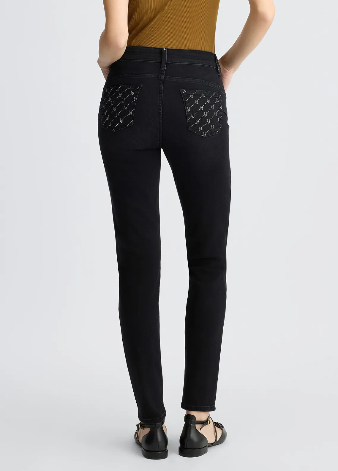Liu Jo Jeans ajustados con pedrería-Mujer Vaqueros Pitillo