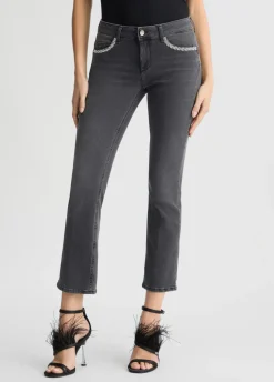 Liu Jo Jeans bootcut con strass-Mujer Vaqueros Pitillo