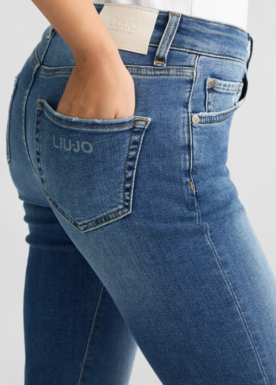 Liu Jo Jeans rectos de tiro alto-Mujer Vaqueros Rectos