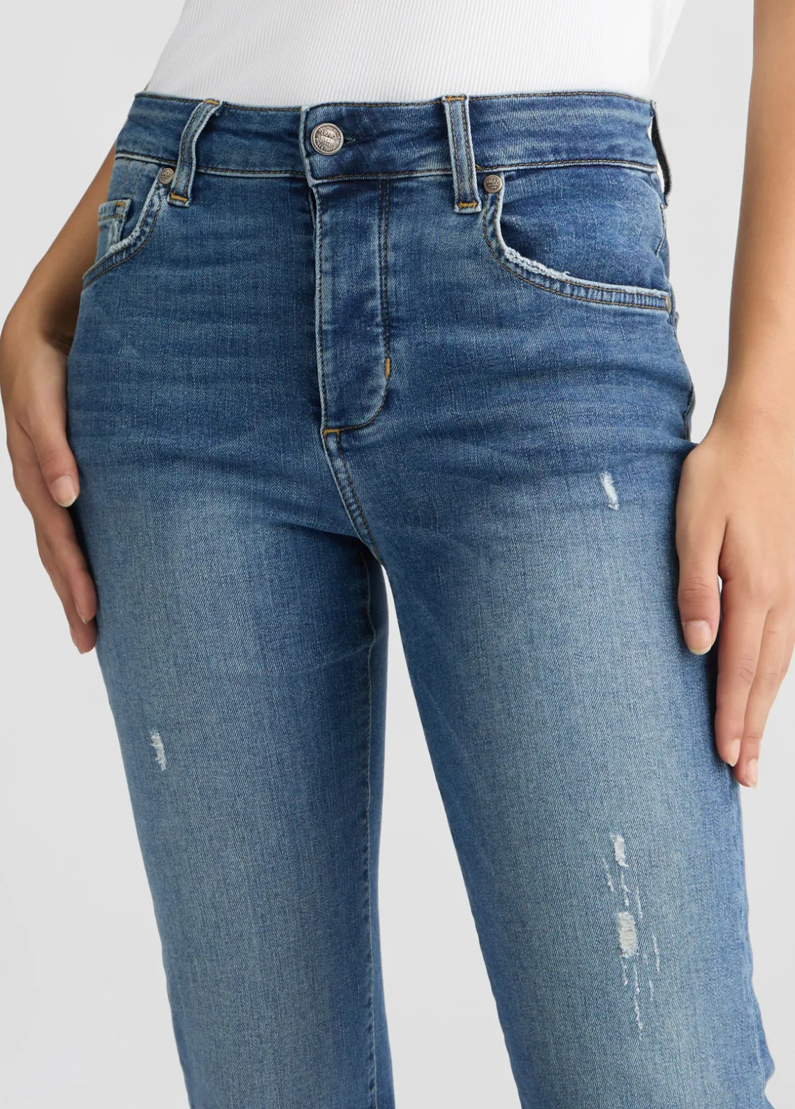 Liu Jo Jeans rectos de tiro alto-Mujer Vaqueros Rectos