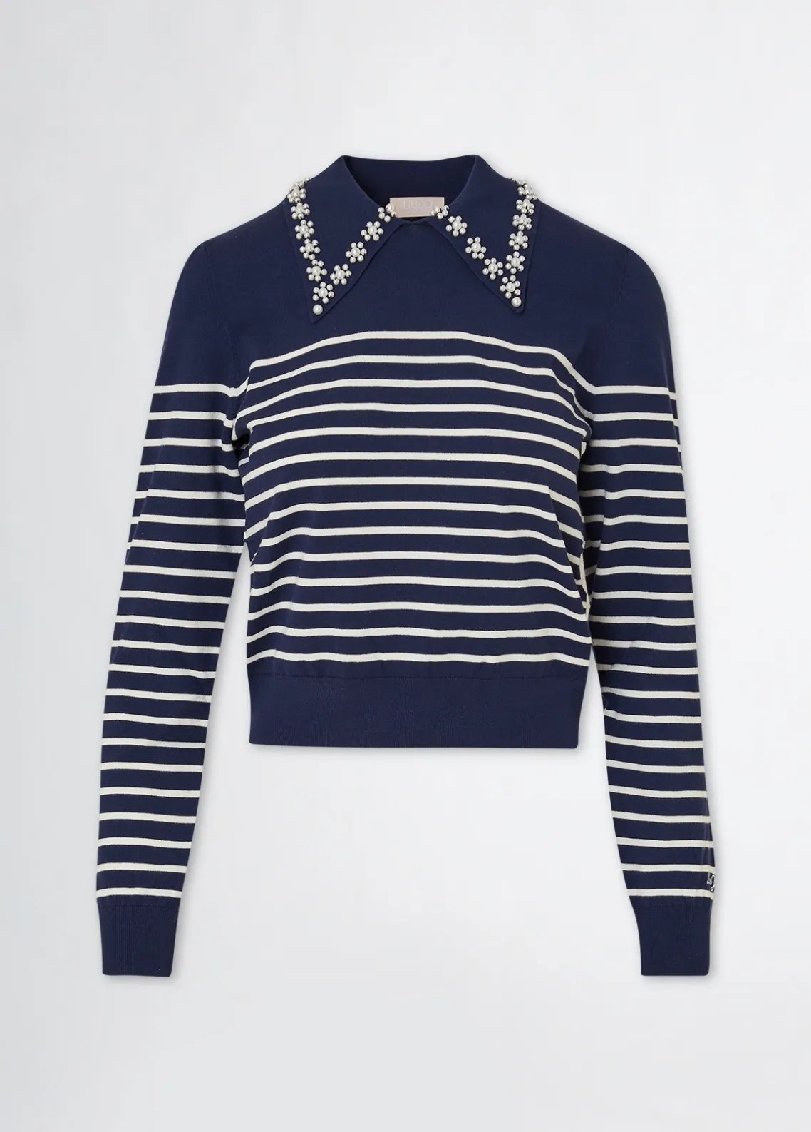 Liu Jo Jersey a rayas con cuello-Mujer Cárdigans Y Jerséis