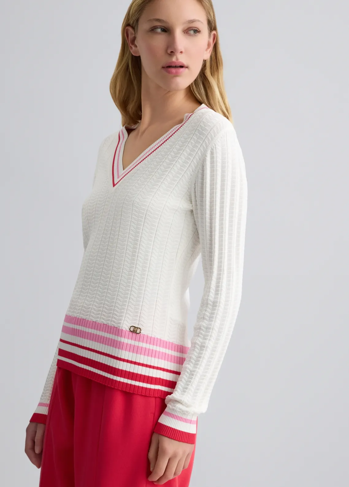 Liu Jo Jersey a rayas de color-Mujer Ropa Deportiva|Cárdigans Y Jerséis
