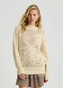 Liu Jo Jersey calado-Mujer Cárdigans Y Jerséis