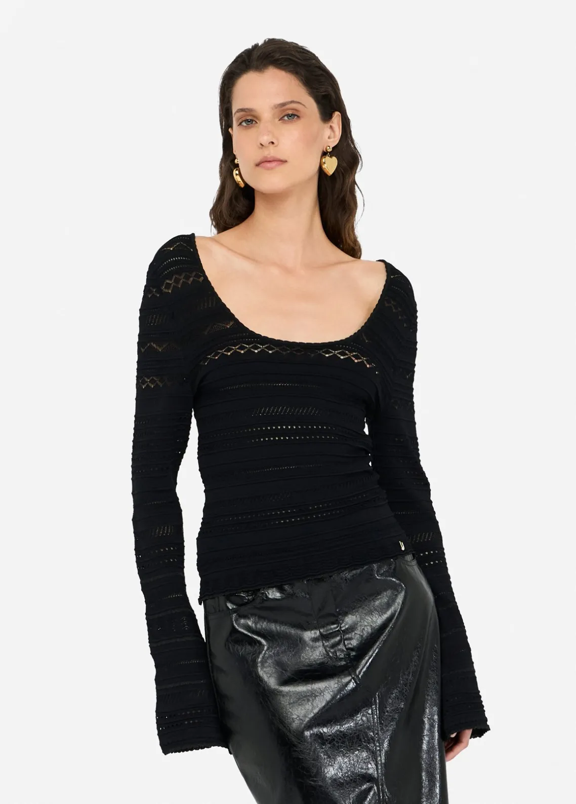 Liu Jo Jersey calado-Mujer Cárdigans Y Jerséis