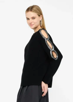 Liu Jo Jersey con abertura joya-Mujer Cárdigans Y Jerséis