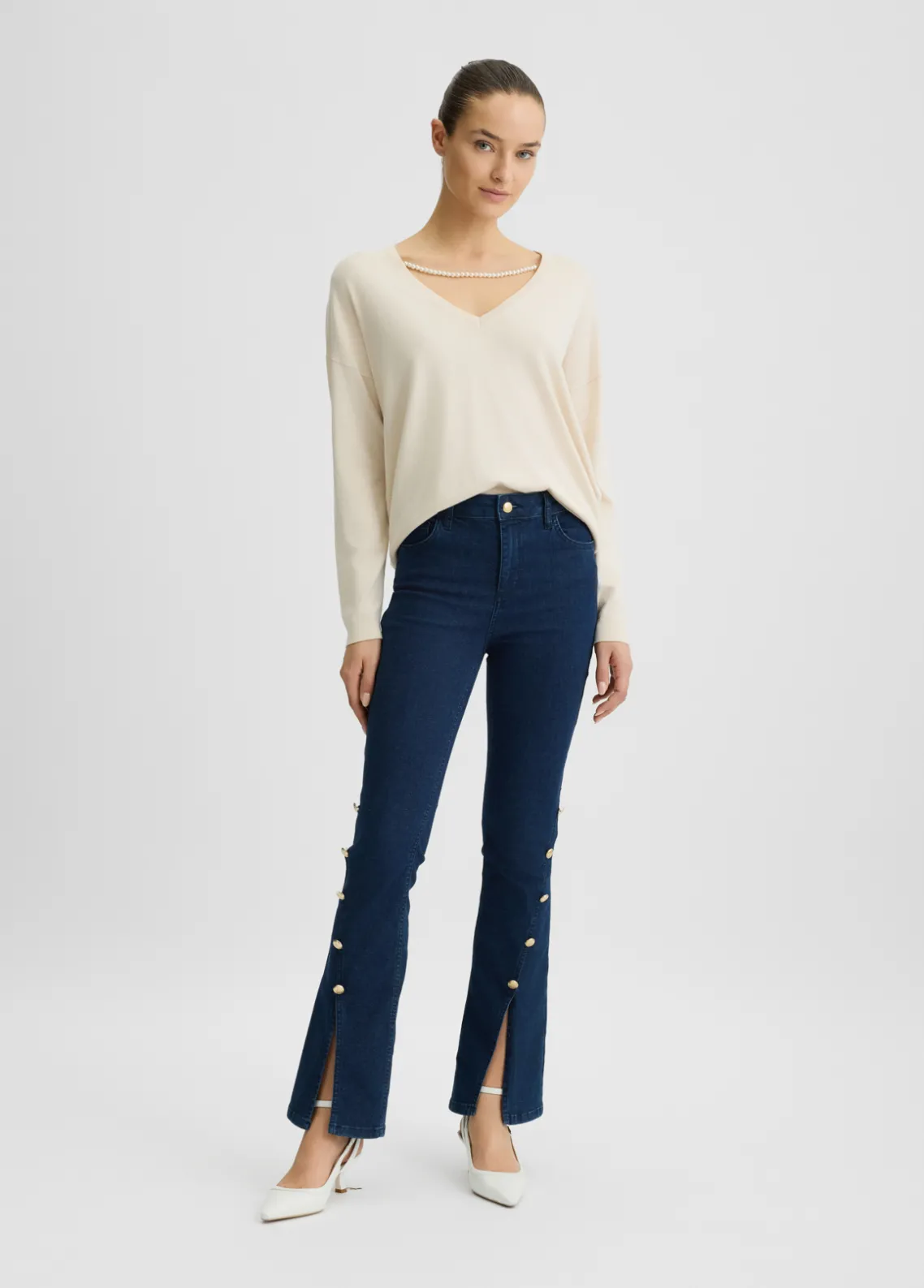 Liu Jo Jersey con collar-Mujer Cárdigans Y Jerséis