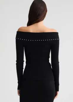 Liu Jo Jersey con cremallera y tachuelas-Mujer Cárdigans Y Jerséis