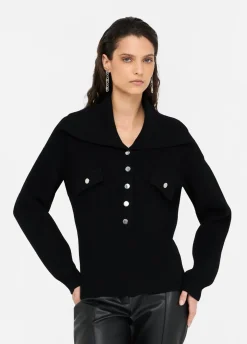 Liu Jo Jersey con cuello de gran tamaño-Mujer Cárdigans Y Jerséis