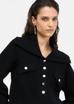 Liu Jo Jersey con cuello de gran tamaño-Mujer Cárdigans Y Jerséis