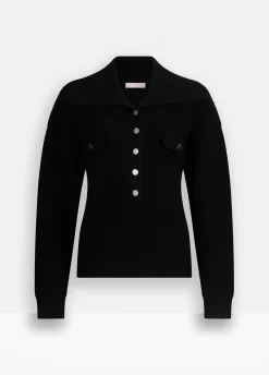Liu Jo Jersey con cuello de gran tamaño-Mujer Cárdigans Y Jerséis