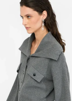 Liu Jo Jersey con cuello de gran tamaño-Mujer Cárdigans Y Jerséis