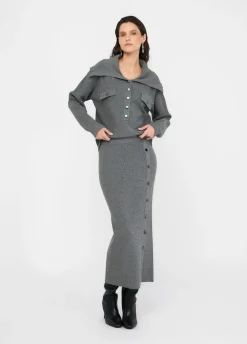 Liu Jo Jersey con cuello de gran tamaño-Mujer Cárdigans Y Jerséis