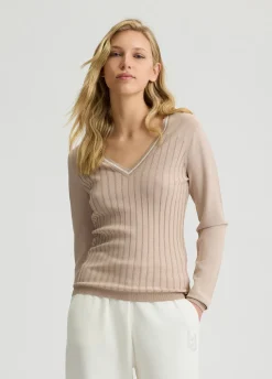Liu Jo Jersey con escote de pico-Mujer Ropa Deportiva|Cárdigans Y Jerséis